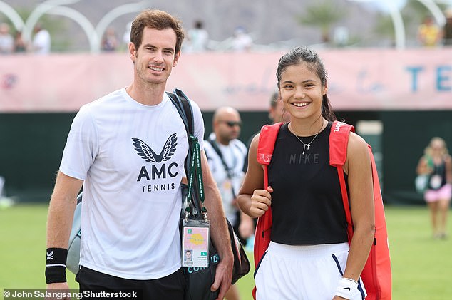 The British duo were due to compete together but Raducanu (right) has withdrawn due to pain in his wrist