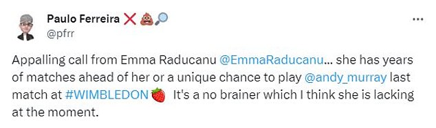 1720278825 547 Devastated fans SLAM Emma Raducanu as Wimbledon withdrawal ends Andy