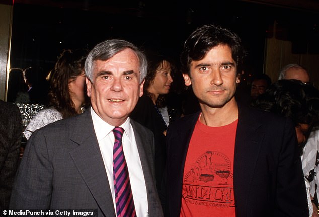 Griffin with his father Dominick in 1988, five years after his sister's murder trial