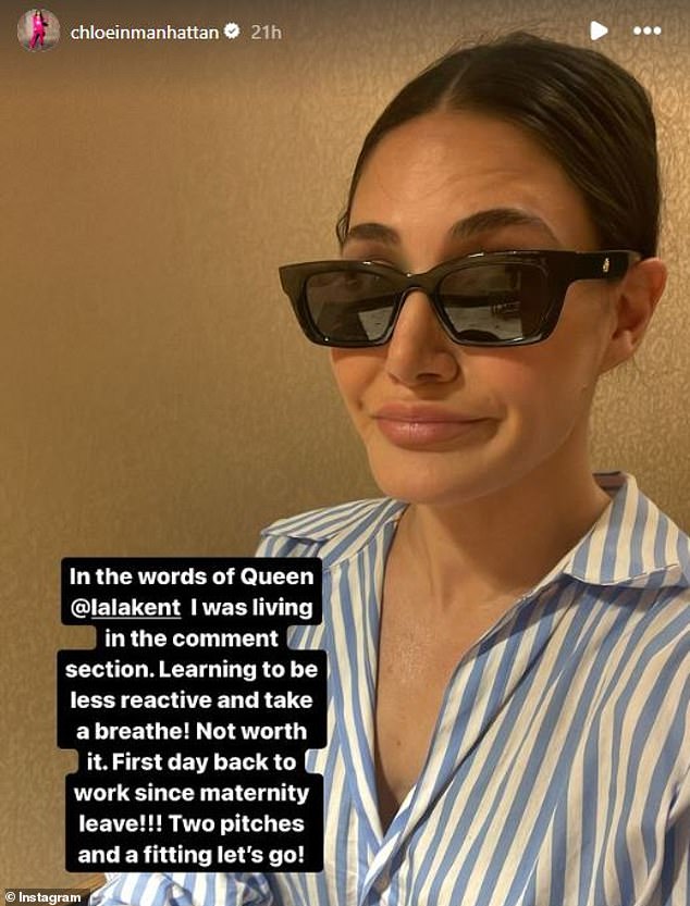 Caine recently announced that she would no longer share her issues with her fellow cast members on social media and would instead focus on her work.