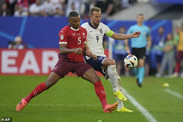 Kane was pushed in the back by Manchester City defender Manuel Akanji in extra time