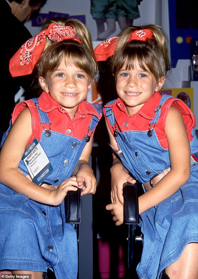 Olsen became a household face and a household name when she and her twin sister, Mary Kate, starred as Michelle Tanner in the hit sitcom Full House from 1987 to 1995 (pictured in Las Vegas in July 1993)