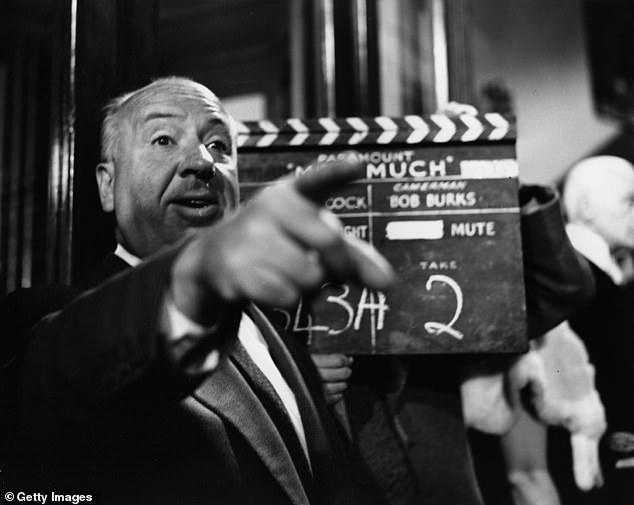 Alfred Hitchcock pictured during the filming of The Man Who Knew Too Much in 1955