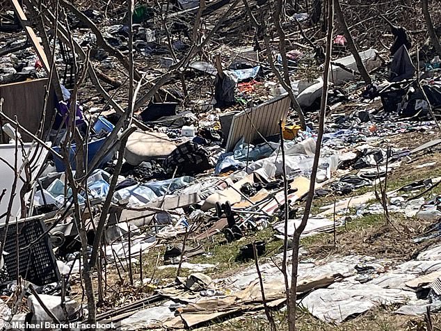 In some places there is so much waste that the grass and soil underneath are completely invisible