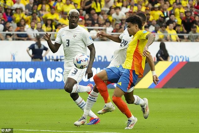 Diaz collected a perfect pass from Rodriguez before chipping the keeper before half-time