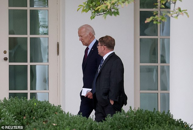 The White House declined to say whether they met Biden at the meeting, but the president was in Washington, D.C. at the time.