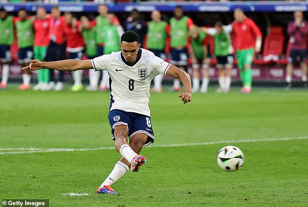 Trent Alexander-Arnold scored the winning penalty to send England through to the semi-finals