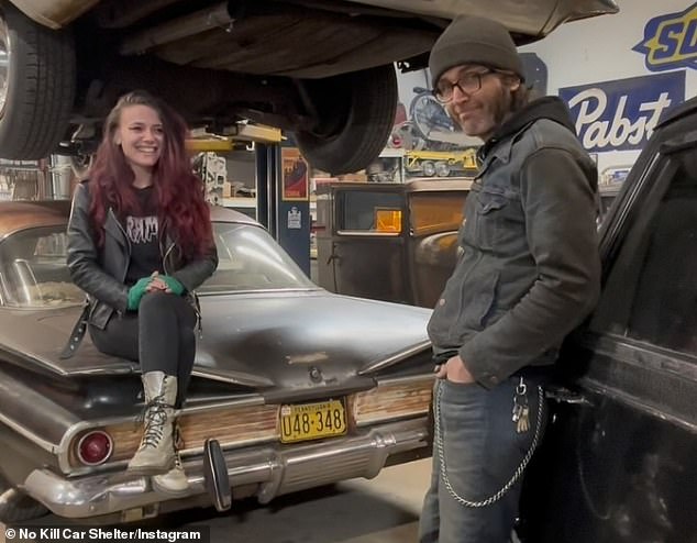 Sage Binder, left, and Brian Smith run the No Kill Car Shelter. The two have also been dating for two years after meeting at car enthusiast events