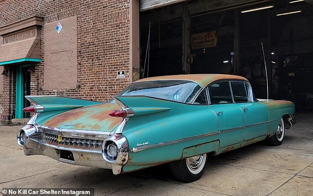 A 1959 Cadillac Sedan DeVille that Smith plans to sell for $10,000 once he completes critical repairs