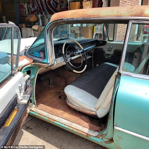 Interior of the Deville, which Smith says has power steering, brakes and a working antenna