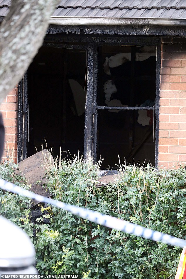 The fire tore through the house, blackening and destroying bricks and window frames from where flames burst through the windows (photo)