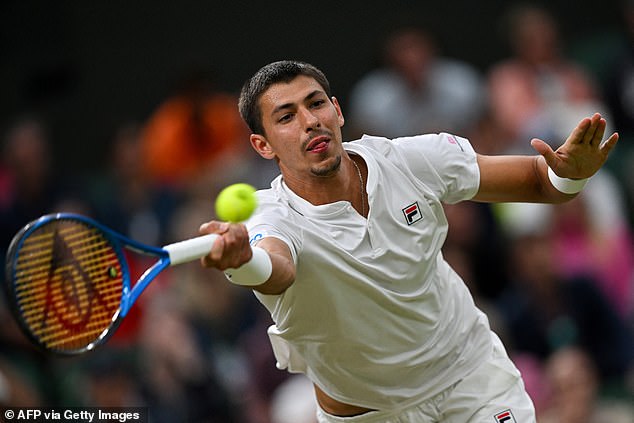 The Serb faced the 1.95m tall Australian Alexei Popyrin, who has a perfect game on grass