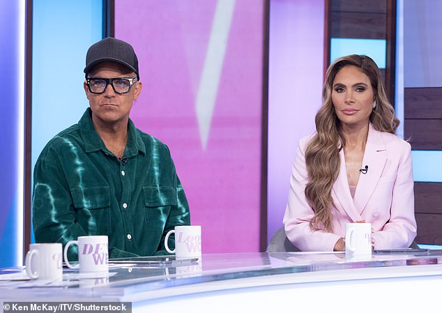 Robbie has been married to occasional Loose Women star Ayda Field, 45, since 2010 and paid tribute to her during his appearance (pictured on the ITV lunchtime chat show in June 2024)