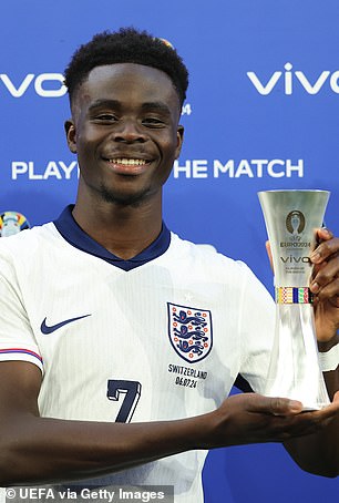 'What an achievement': Kane praises player of the match and goalscorer Saka