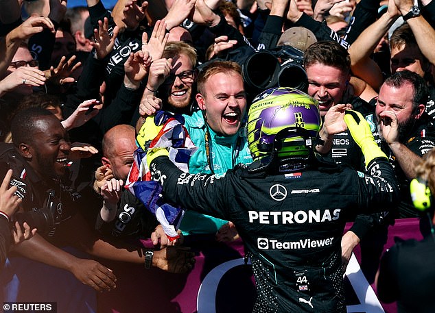 Hamilton's record win was very popular with the home crowd at Silverstone