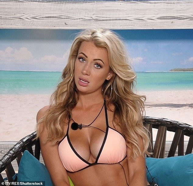 She's been promoted from dating show contestant to TV presenter and recently landed a presenting job at ITV as host of a brand new dating series (pictured on Love Island in 2017)