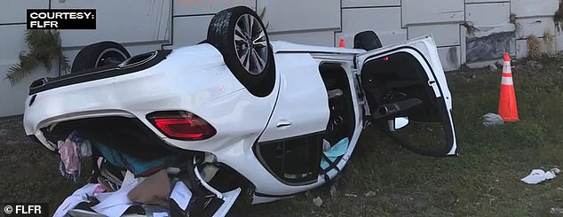 This car fell from the exact same spot as the Cadillac just two days later