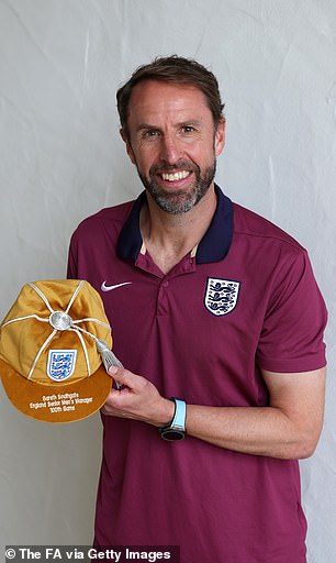 Southgate is only the third England manager to reach the milestone