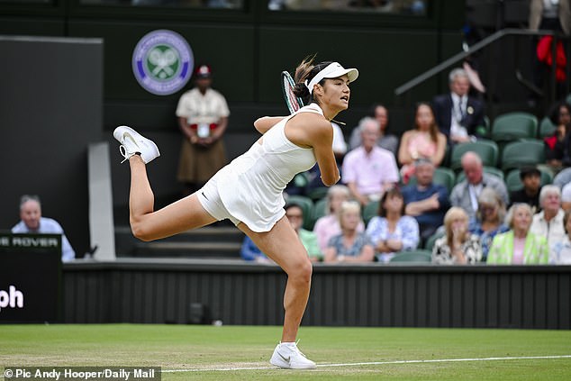 Raducanu seemed nervous when the match started, but quickly got into her usual rhythm