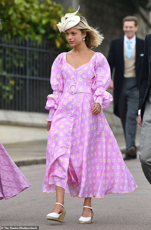 For weddings, espadrille wedges are the new high suede pumps. Lady Amelia Windsor attends Lady Gabriella Windsor's wedding in a pair of white wedges