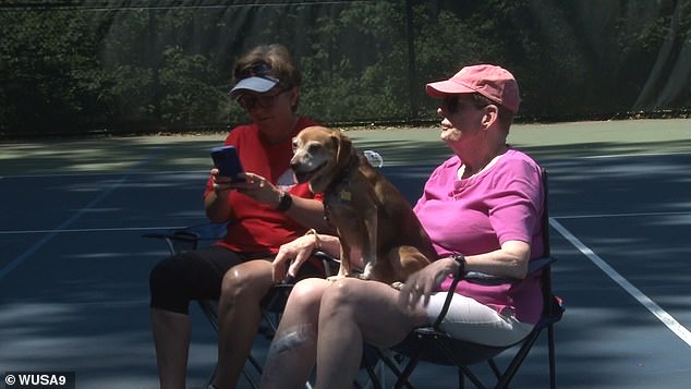 Four strong-willed women - and a dog - recently staged a sit-in in hopes of reversing the decision to dismantle their pickleball courts and convert them into tennis courts