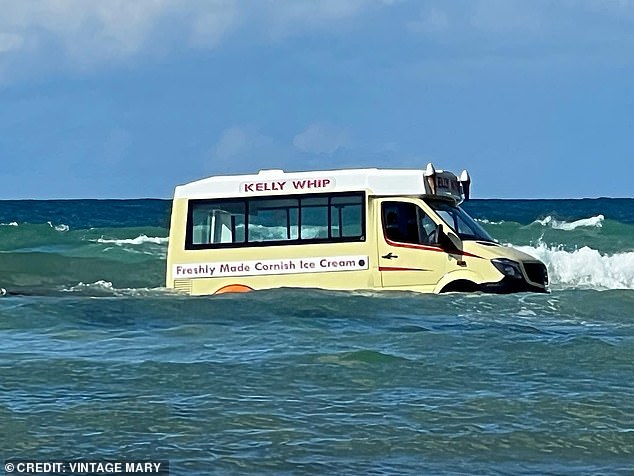 It is known that the driver of the ice cream truck eventually had to abandon his vehicle