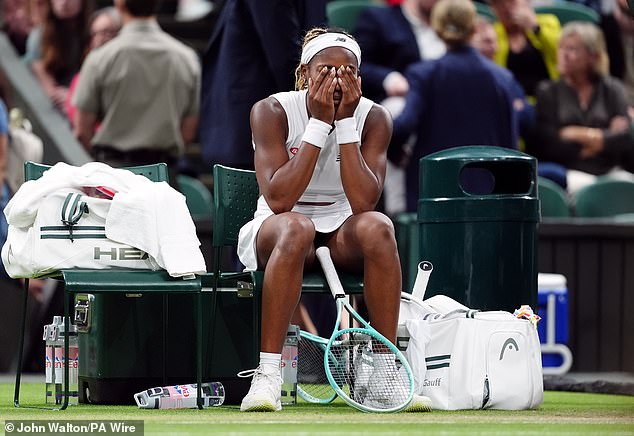 Gauff was unable to capitalize on the elimination of top-seeded Iga Swiatek at Wimbledon on Saturday