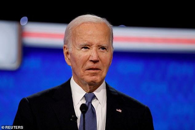 Joe Biden is seen during the first presidential debate last month, expressing concerns about whether he is the best candidate to run for a second term in November.