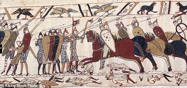 The king and conqueror tell the story of the Battle of Hastings, depicted here on the Bayeux Tapestry