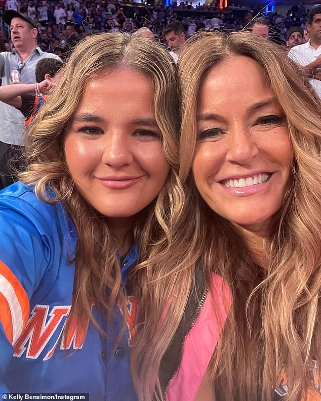 Kelly and the Frenchman are also the proud parents of 26-year-old daughter Sea Louise Bensimon (left, pictured May 8), who works as a rights and partnerships manager at the agency United Entertainment Group.