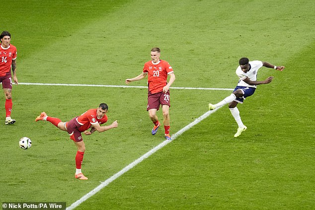 Saka's talismanic performance in the victorious quarter-final included bringing England back on level terms with a curling shot from the edge of the penalty area