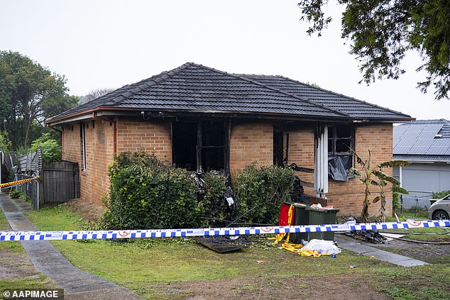 The government property in Lalor Park was quickly engulfed in flames in the early hours of Sunday morning