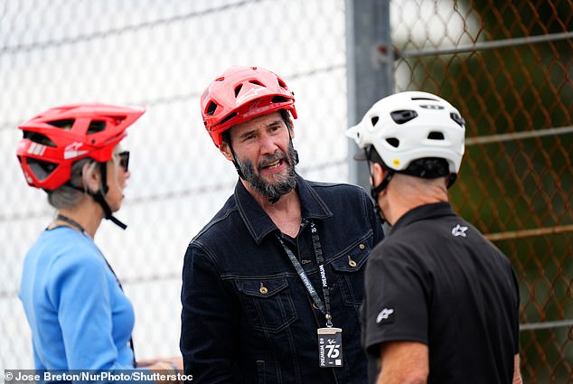 The MotoGP event was a perfect choice of date for the couple, as Keanu founded his own custom motorcycle company, ARCH Motorcycle, in 2011