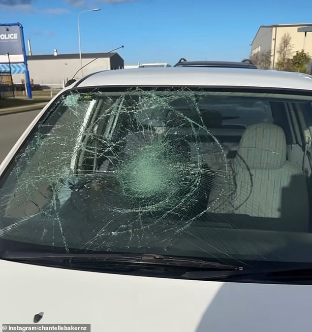 Ms Baker explained that the vehicle she was driving was a 'borrowed car' and she now has to pay to replace the damaged windscreen