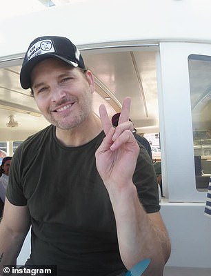 The 50-year-old Twilight actor looked truly happy as he sat on the boat with his children, ex-wife and other family members