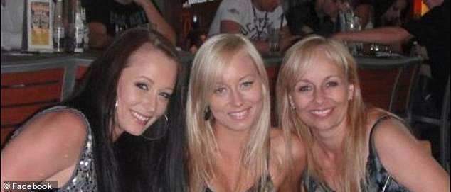 Becci Ode (left) with her sister Jordyn and mother Shari, who both flew to Bali to be with her after receiving a call that Becci had been seriously injured in an accident.