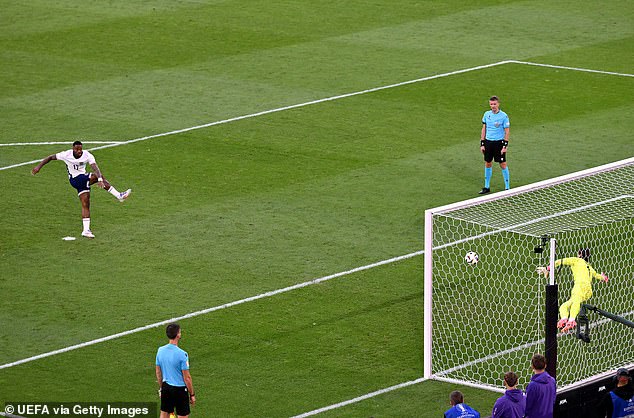 Toney confidently converted his penalty for England in the shoot-out win over Switzerland