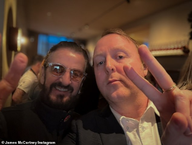 1720435387 891 Sir Ringo Starr flashes his trademark peace sign as he