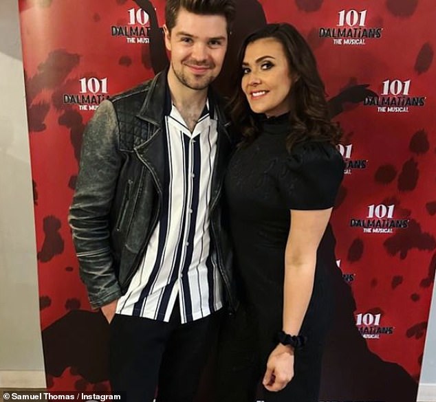 The actress, 48, met Samuel, 29, during her role in 101 Dalmatians The Musical (pictured at the press night in June)