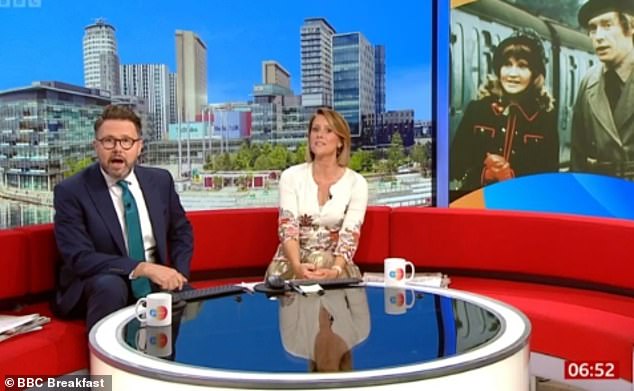 Presenters Jon and Sarah couldn't help but laugh at the scenes as they watched from the comfort of the studio