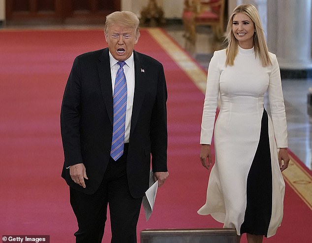 Then-President Donald Trump and Ivanka Trump, who served as a senior adviser, during a White House event in June 2020