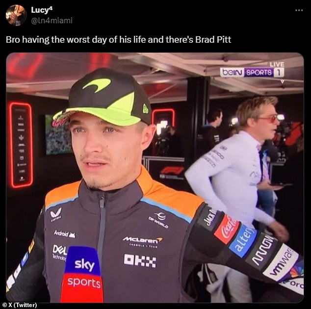 Many fans disagreed with him standing next to Lando Norris after his difficult qualifying