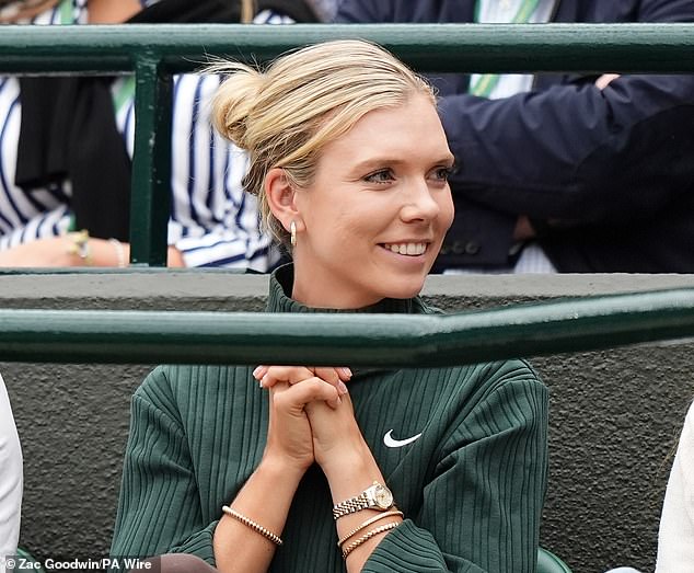 Boulter enjoyed the atmosphere in Court One and was photographed laughing as she watched De Minaur play