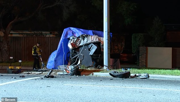 Oudom Doeun pleaded guilty to two counts of drunk driving resulting in death after the horrific fatal crash in May. The crash scene is shown in the photo