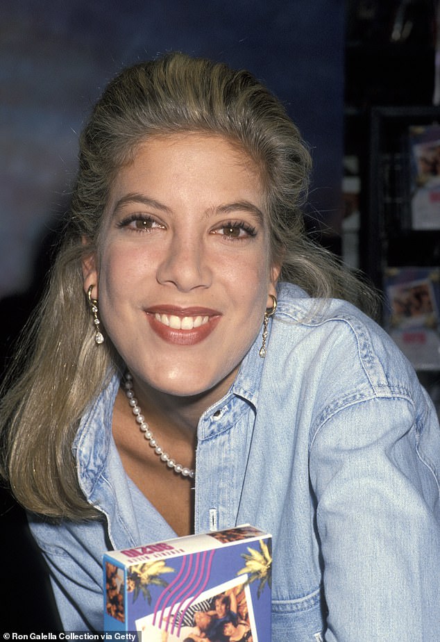 Tori, pictured in 1992, mused about the great smile she had during her 90210 days