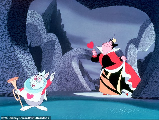 Rita's character has appeared in numerous adaptations of Carroll's Alice stories, although two of the best-known versions come from the 1951 animated Disney adaptation, Alice In Wonderland (pictured), which was voiced by Verna Felton