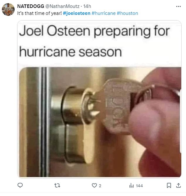 1720473808 72 Texas televangelist Joel Osteen is roasted as Hurricane Beryl slams