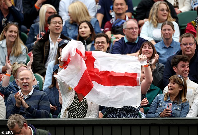 Some fans seemed more concerned about England's score on Saturday night, but Wimbledon do not broadcast European Championship matches on their big screens