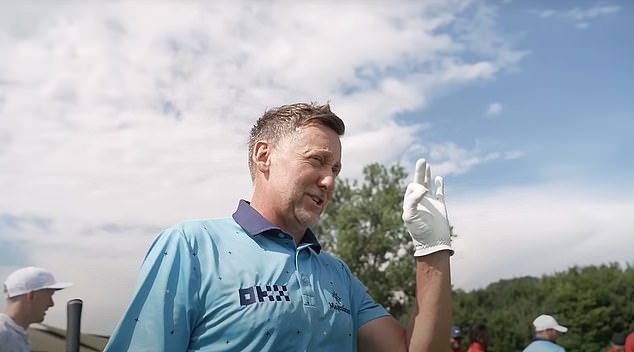 Ian Poulter was on hand to offer advice to players during their mini-tournament 'North versus South'