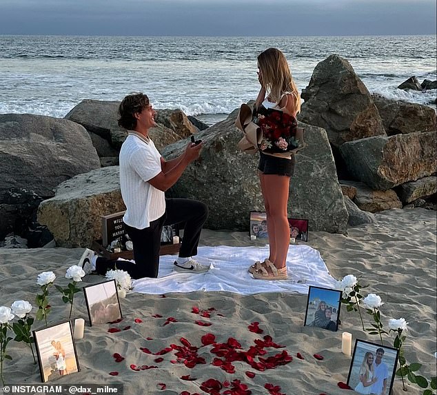 Wilson's former teammate and Commanders receiver Dax Milne proposed to Abbey Gile